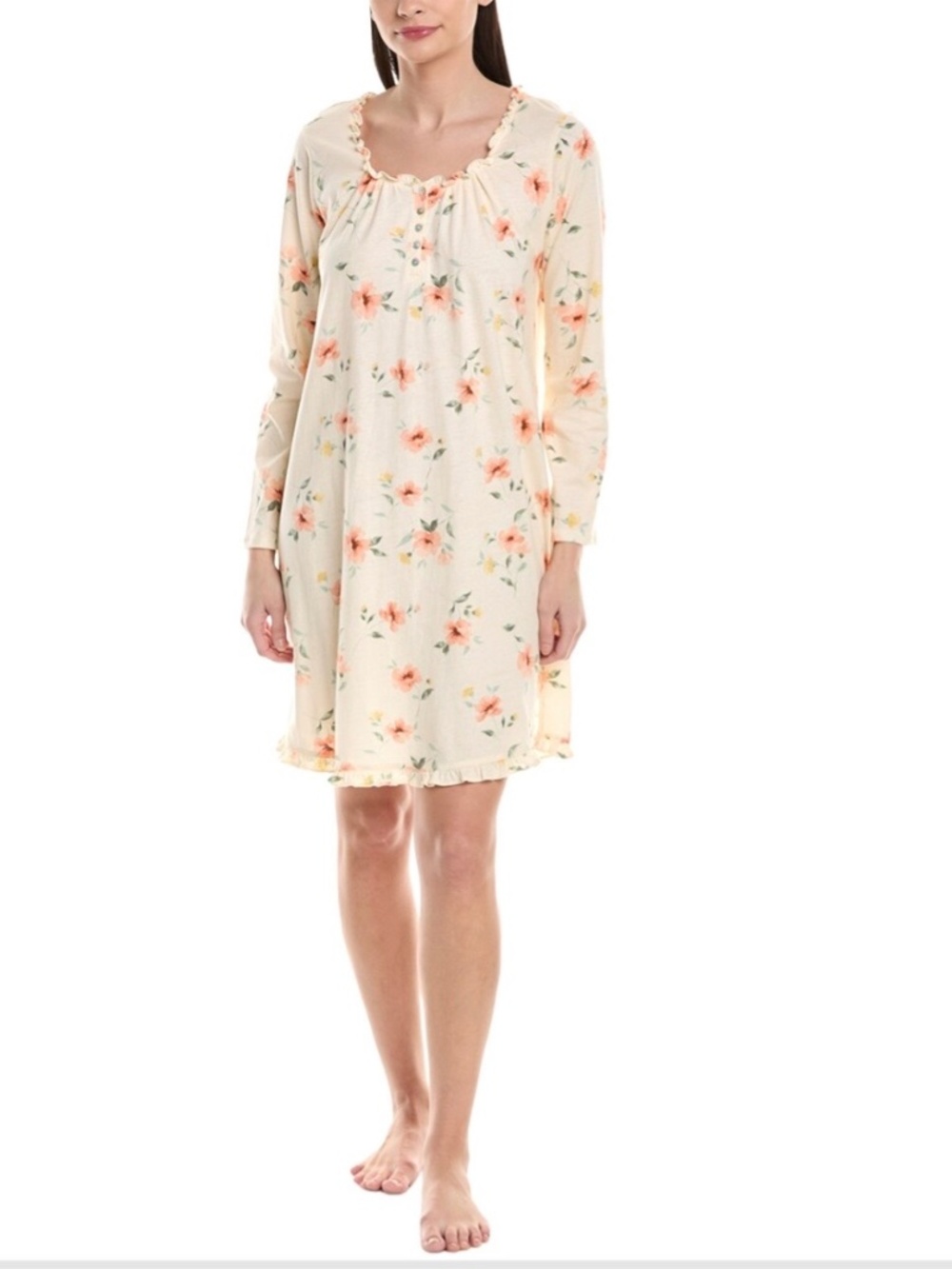 CAROLE HOCHMAN SUNLIT MEADOW SHORT COTTON KNIT NIGHTGOWN XL - New